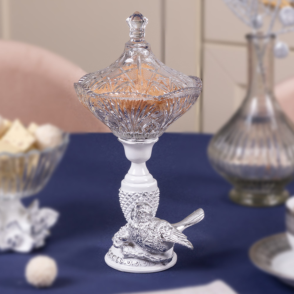 Сахарница стеклянная с крышкой